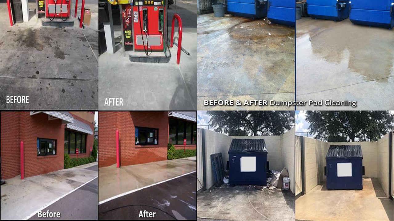 Before and After Pressure Washing 